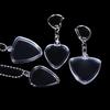 Guitarists Storage Guitar Pick Collection Box Clear Holder Keyring Bag Heart Shaped Picks Size Case Musical Accessories