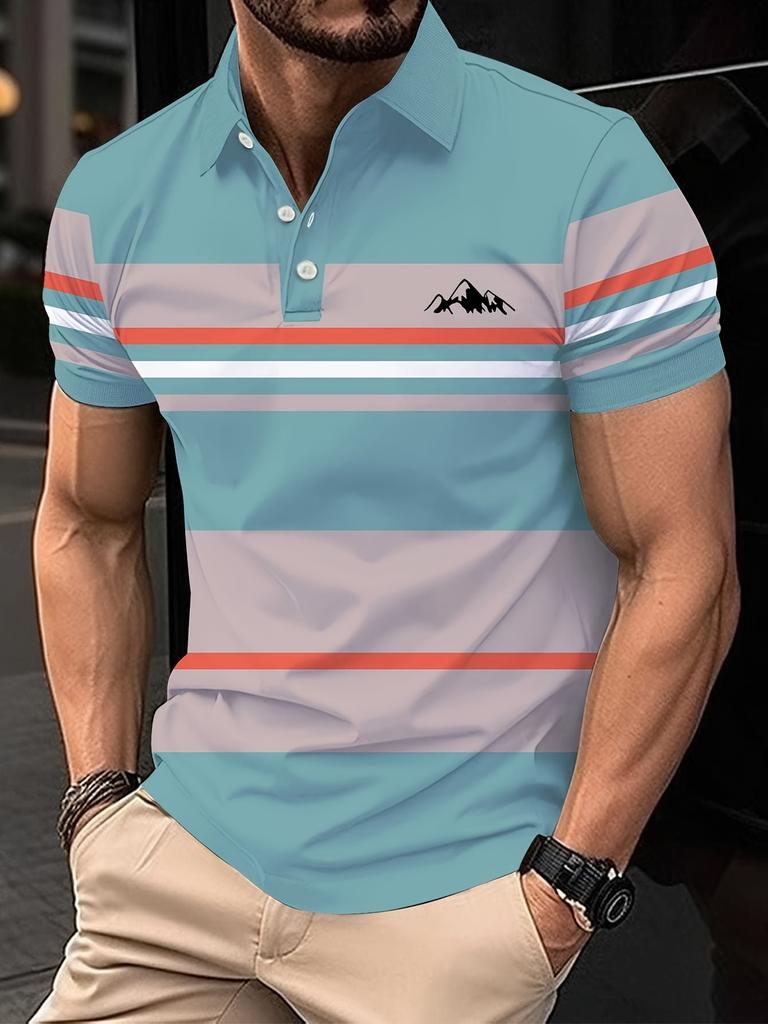 Printed Design - Non-Textured Men'S Summer Casual Short Sleeve