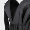Casual Solid Black Travel Backpack, Shock Resistant Notebook Rucksack for Teenagers, Office Staff and Outdoor Hiking