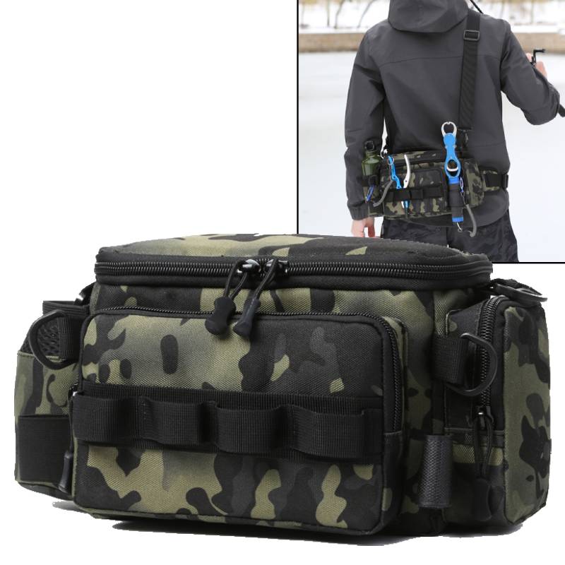 Fishing Tackle Bags Waist Fanny Pack Fishing Lures Line Box Utility Storage Accessories Outdoor Camping Shoulder Crossbody Bag