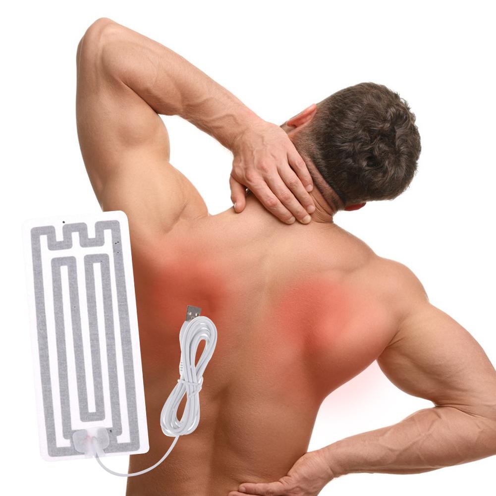 2Pcs USB 5V Electric Heating Pad Clothes Heating Mat Electric Heating Film DIY Thermal Clothing Outdoor Heated Jacket Vest