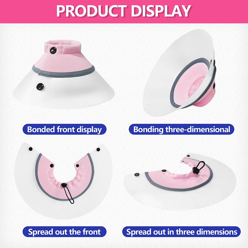 Adjustable Elizabeth Cat Collar Lightweight Anti-Bite Lick Transparent Health Training Pet Protective Collar for Cat Jouet Chats