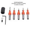 5pcs High Carbon Steel Countersink Drill Bit Set Round Shank Woodworking Drill Bit  For Woodworking