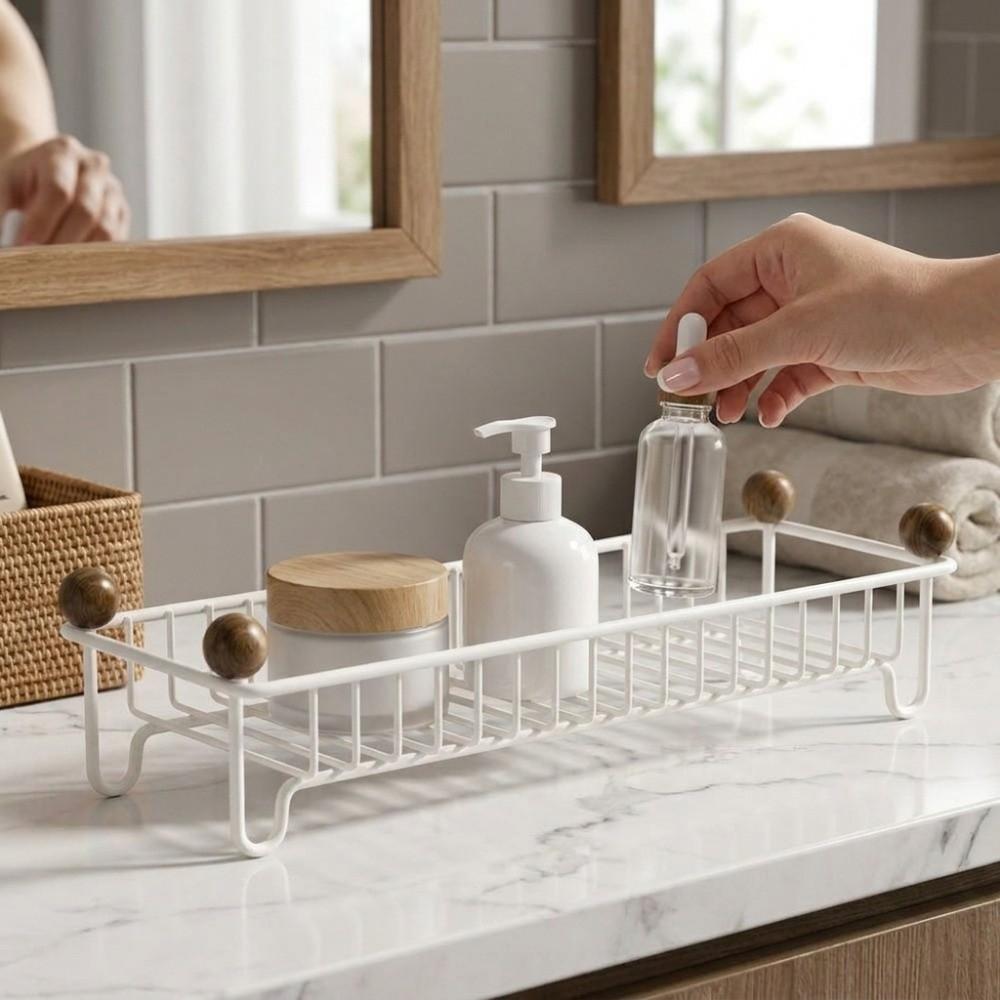 Large Capacity Cosmetic Storage Rack Waterproof Washstand Drain Rack for Kitchen