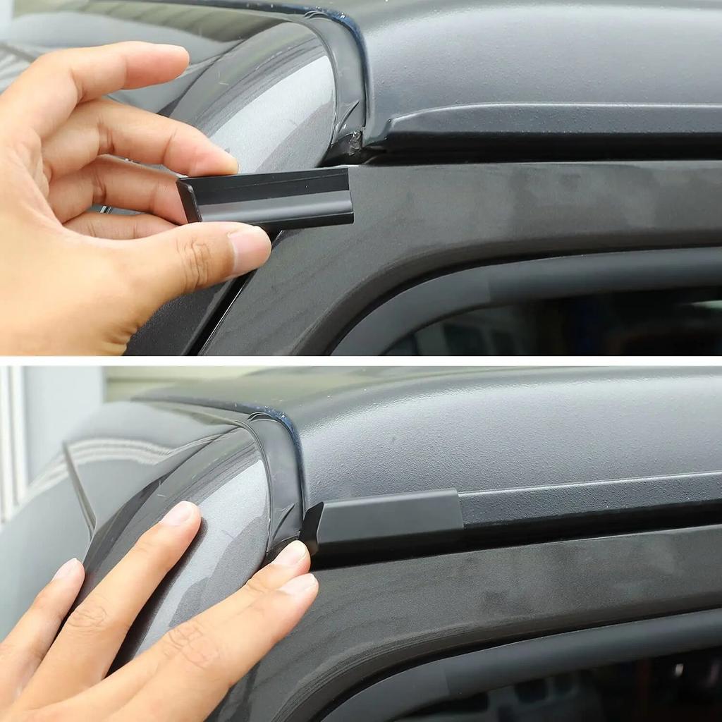 Top Roof Rain Gutter Upgraded Rainwater Diversions for Jeep Wrangler JL Gladiator JT 2018-2023 Car Styling Exterior Accessories