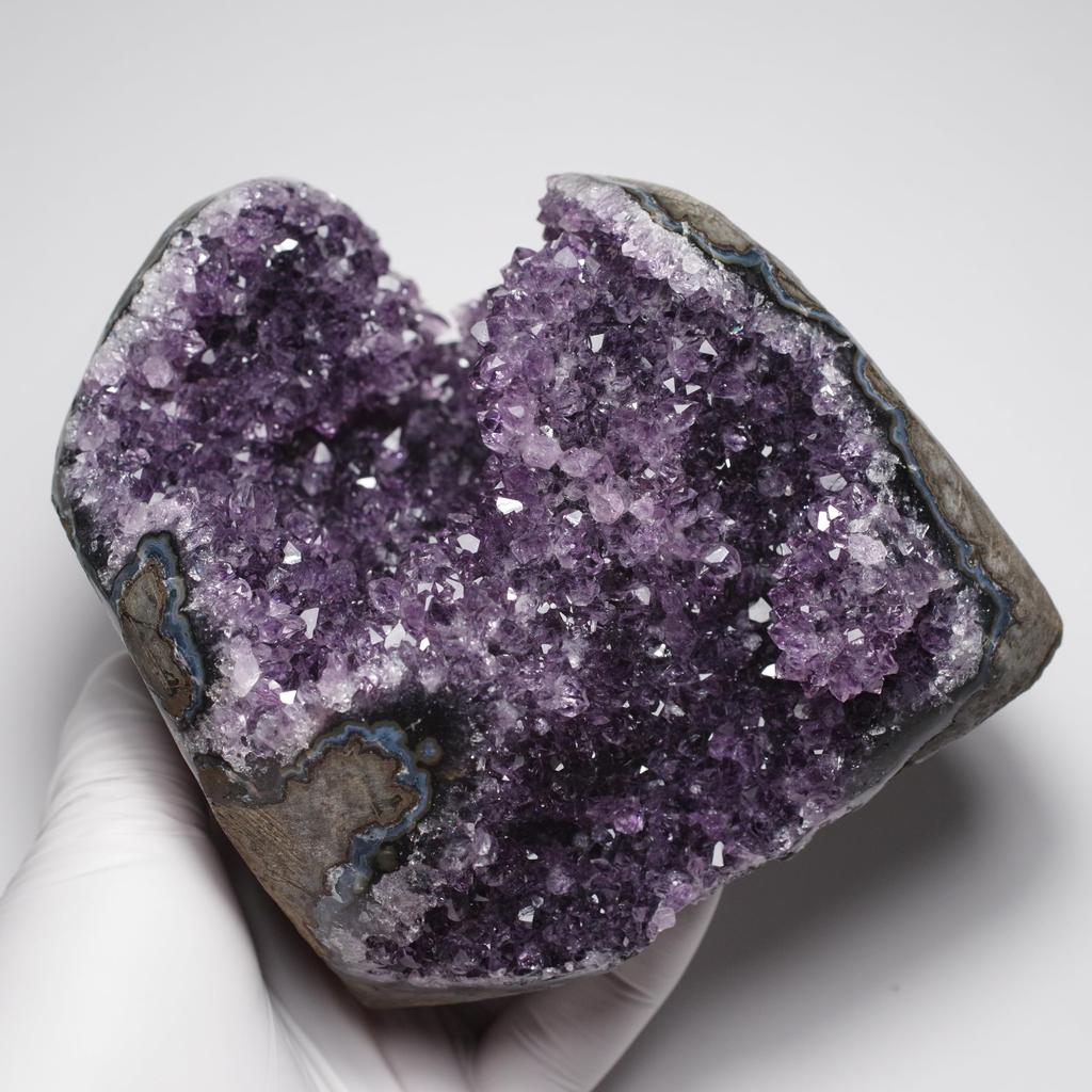 stone Natural Mineral Amethyst Cluster Uruguay Crystal of a [N2 Natural] (Amethyst Geode) - - (71 "One Kind" Approx. 1148g, 100x115x98mm)