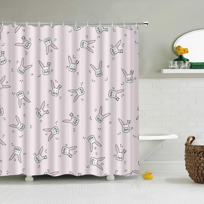 Colorful Modern Shower Curtain 3d Bathroom Curtain With Hooks Decorative Partition Screen 180*240 Polyester Washable Cloth