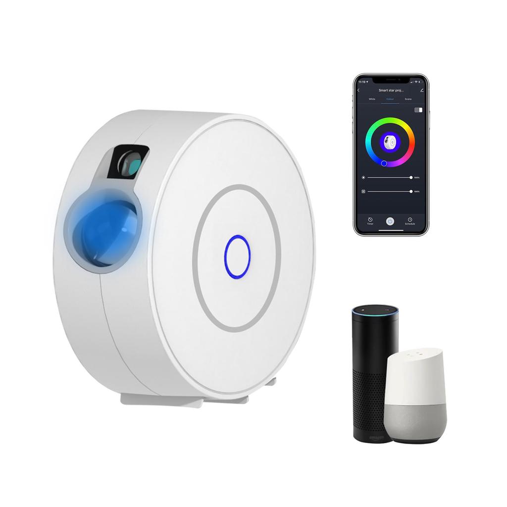 WiFi Laser Starry Night Light: LED Sky Projection Lamp with Tuya Smart App Control.