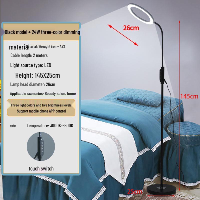 Super Bright Beauty Salon Eyelash & Tattoo Lamp - Versatile Floor Lighting for Nails & More