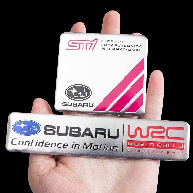 Car Aluminium Emblem Sticker Accessories For Subaru STI Forester Impreza Legacy Outback XV BRZ WRX Tribeca O111