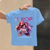 Kpop Childrens T Shirt Cartoon Graphic Short Sleeve Summer Comfortable Top Funny Gift for Fans Harajuku TShirts Girls Clothes