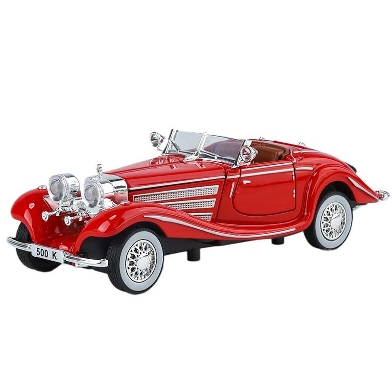 1/32 Luxury vintage car BENZ 500K alloy model, exquisite desktop ornaments, the best collection for car model enthusiasts
