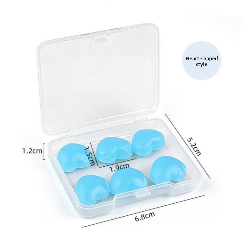 Reusable Silicone Clay Ear Plugs 6Pcs Soft Noise Cancelling with Storage Case for Sleep Travel Study Work