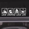 Love Camping, Love Life. Car Sticker Decoration Waterproof For Window And Bumper Stickers Of Cars, Trucks And Motorcycles