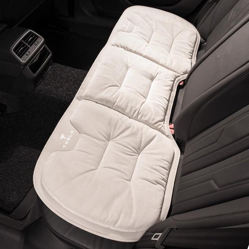 Car Seat Cover Cushion Soft Mat Velvet Plush Cushioning For Tesla Model-Y Model-3 Model-X Model-S Cybertruck Roadster SpaceX
