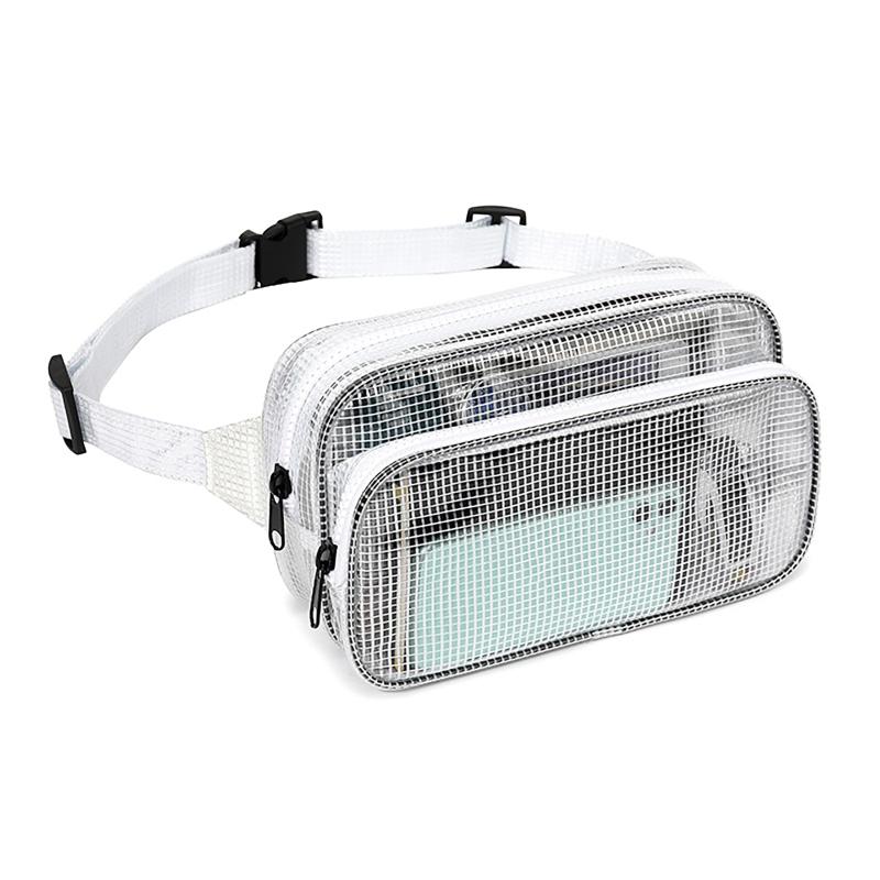 1Pcs Anti-static Transparent PVC Waist Bag Clear Mesh Tool Kit Fanny Pack Waterproof Portable Workshop Storage Organizer Bag