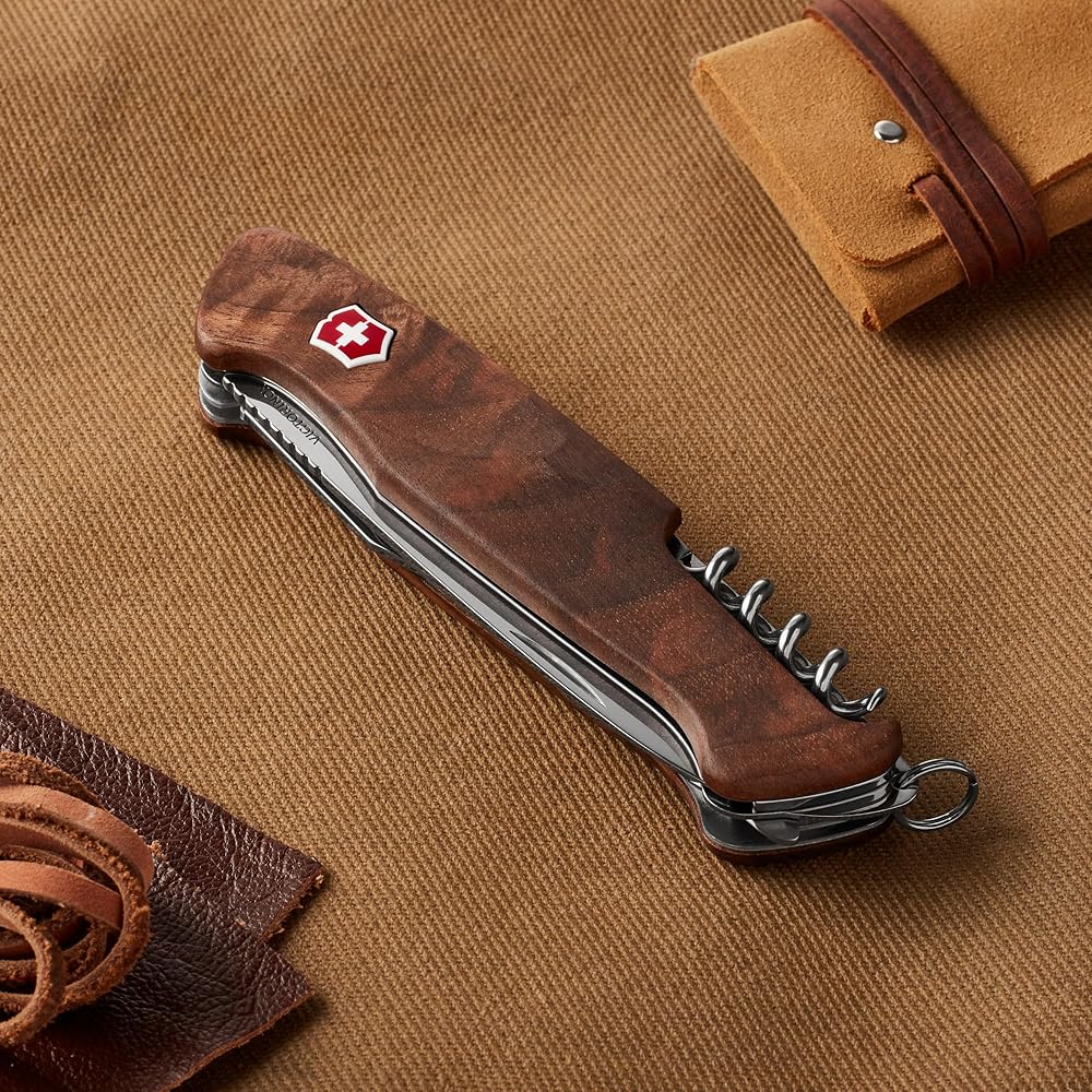 Victorinox Ranger Wood 55 Swiss Army Knife Large Locking Blade 10 Functions Outdoor Multi-Tool