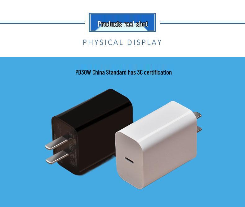 PD30W 3C Certified Fast Charger for Apple 16 Pro - Compatible with Chinese, US, and European Standards