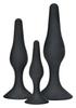 Set of 3 Black Curvy Silicone Plugs - ANAL PLAY TOYJOY - Beginner Plugs & Kits