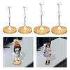Wooden Base Doll Display Holder Stainless Steel Support Doll Bracket Universal Doll Stand  Bjd Doll