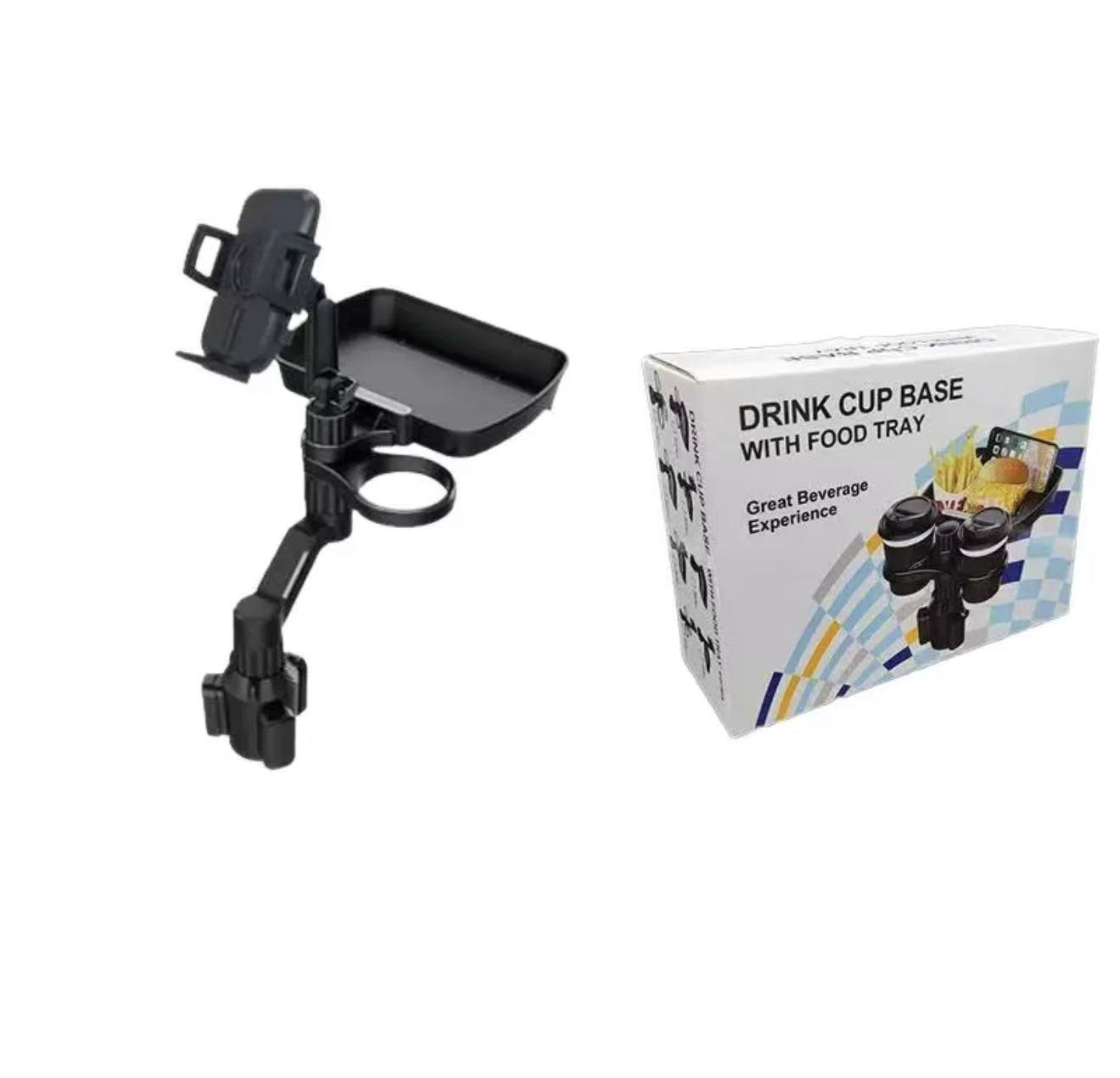 Multifunctional Car Cup and Phone Holder Tray Black Cup Holder Tray чёрный