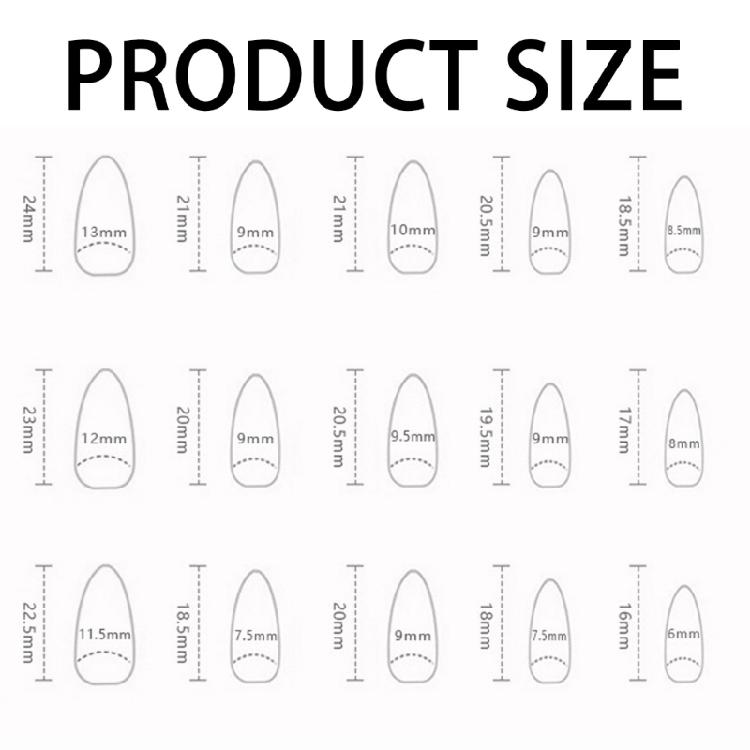 30Pcs Cats Eye Press on Nail Almond Glues on Nail French Fake Nail Designs False Nail Artificial Nail for Women Girls