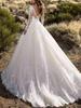 2024 Women's Lace Wedding Dress with Floral Train and Elegant Swing Evening Gown