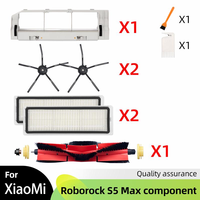 For Xiaomi 1S Roborock S5 S5 Max S6 S6 MaxV S6 Pure E4 E5 Vacuum Cleaner Accessories Main Side Brush Cover HEPA Filter Mop Parts