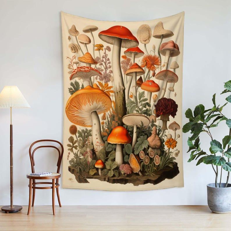 mushroom tapestry 75x100