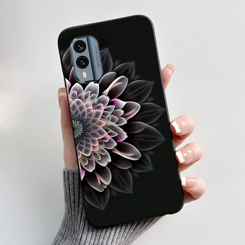 Casing For Nokia X30 5G Anti-scratch Bumper Soft Shell For Nokia XR21 Beautiful Brightly Colored Sunflower Pattern Black Case
