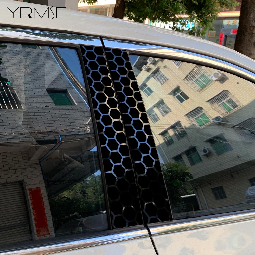 Car Pillar Protective Film Carbon Fiber Vinyl Warp Rear Window Self-Adhesive Anti-Scratch for SUV Truck Exterior Body Styling