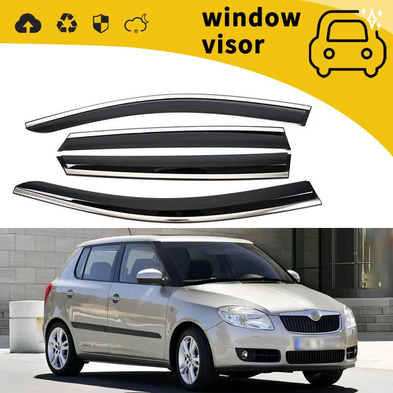 Compatible Rain Guards for 2008-2017 Skoda Fabia - Door Deflectors and Window Shields