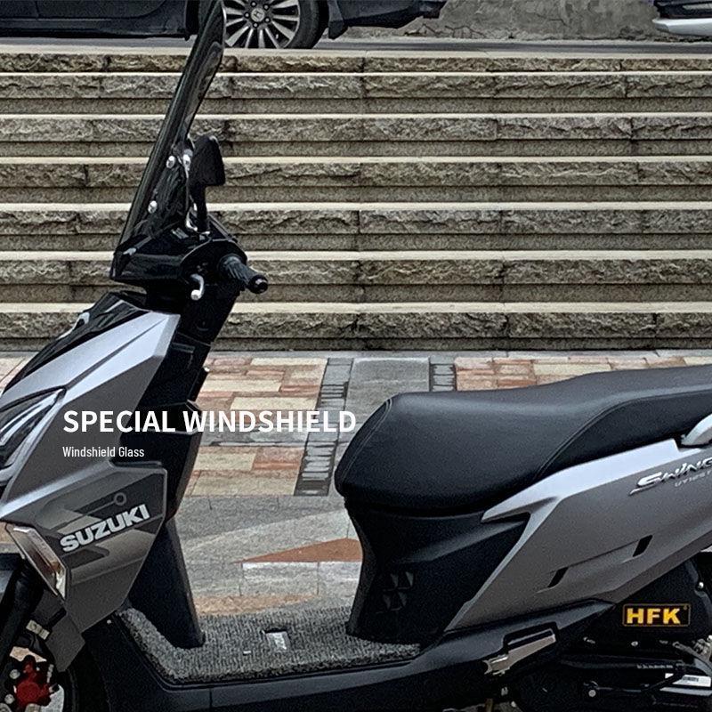 Compatible Front Windscreen for Suzuki UY125 and Haojue AFR125 - HD Transparent