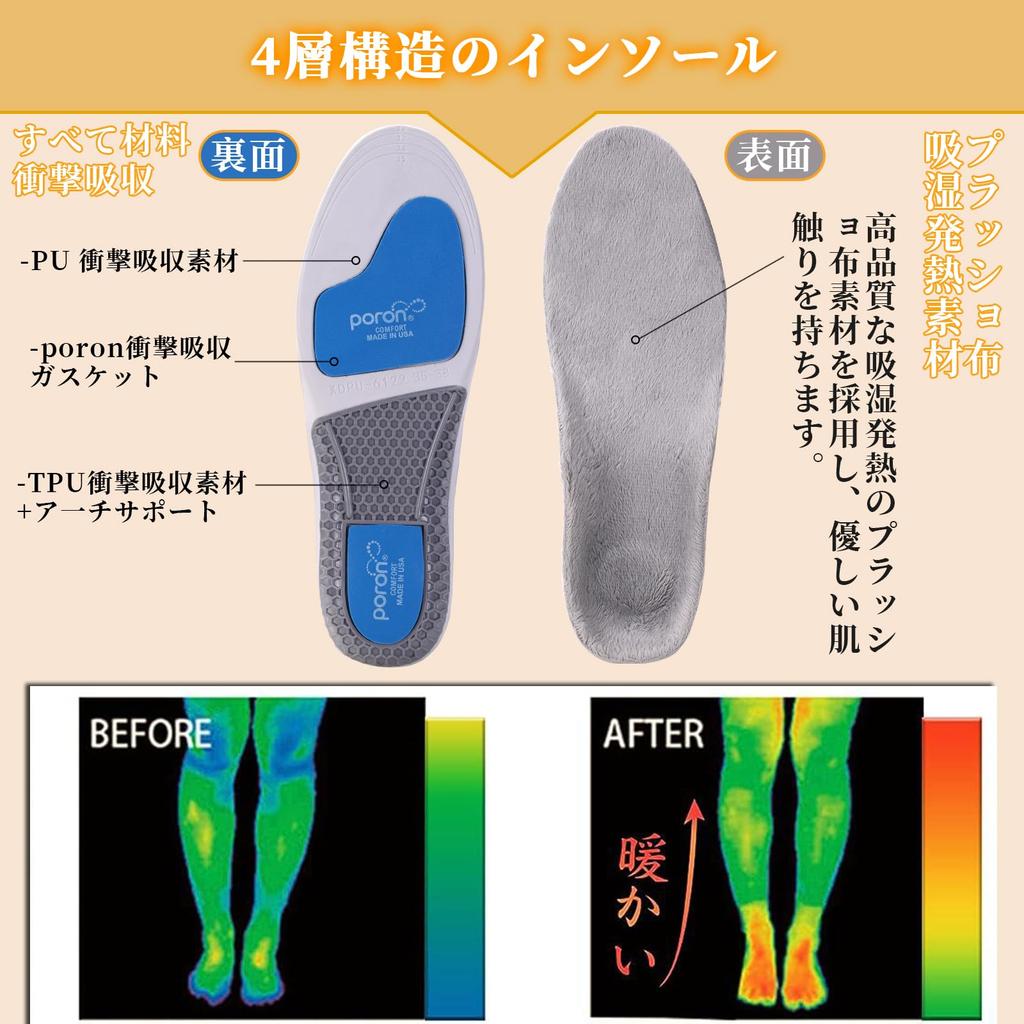 Protect Your Feet from the Cold with These Vialifer These Warm Insoles Offer Shock Arch and a Thick Sole for Double Protection for Your Heel and and