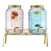 Drink Dispenser 8L Beverage Dispenser for Parties Glass with Stand 2PCS