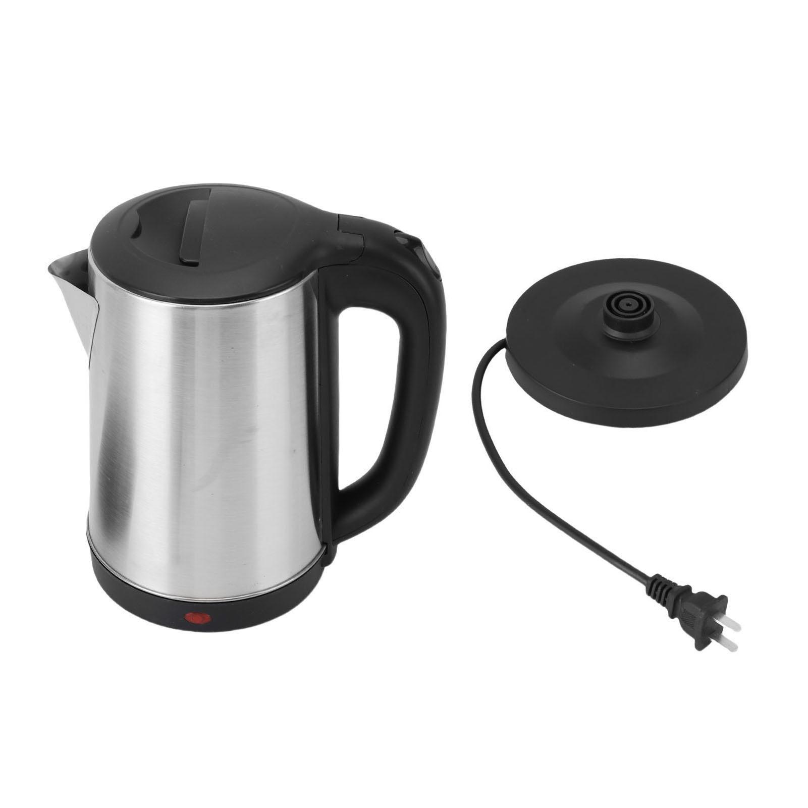 2L Electric Tea Kettle 1500W SUS Stainless Steel Water Boiler Heater Auto Shut Down Double Layer Insulation US Plug