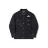 Li Ning X Pleasures Collaboration Series Washed Loose Vintage Denim Jacket Men Jackets Black AJDT751-1