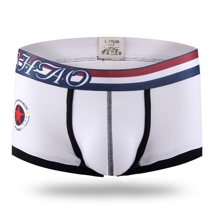 Topyard Men's Low Waist Cotton Boxer Briefs - Breathable Teen Fashion Print
