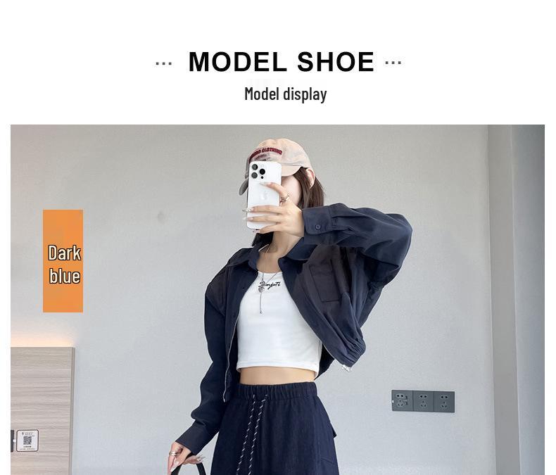 Women's Blue High-Waisted Slim-Fit Wide-Leg Pants - Pear-Shaped, Slimming, Loose Casual Trousers for Autumn 2025.