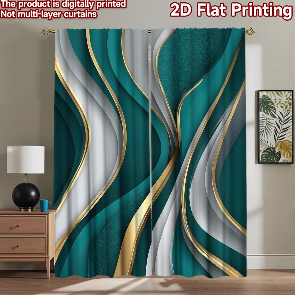 1pc 2D flat Photography Backdrop Popular Party Backdrop Gold Wave 100% Polyester Festive Backdrops for Holiday portraits and