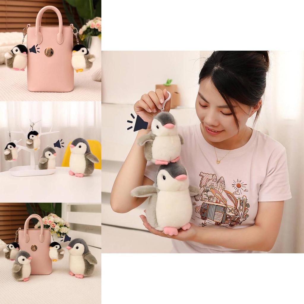 Penguin Plush Toy Keychain With Soft Pp Cotton Filling For Girls And Women