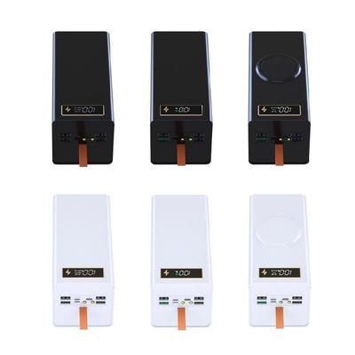 DIY 40x18650 Power Storage Box, DIY Power Case Box with LED Lights Case Support PD Charging/Wireless Charging Functions