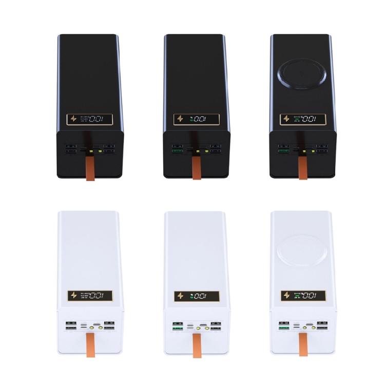 DIY 40x18650 Power Storage Box, DIY Power Case Box with LED Lights Case Support PD Charging/Wireless Charging Functions