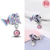 Charms Platablue And Pink Butterfly Flower Pendants Fit Originalbracelets Charms For Women Jewelry Diy Making Gifts