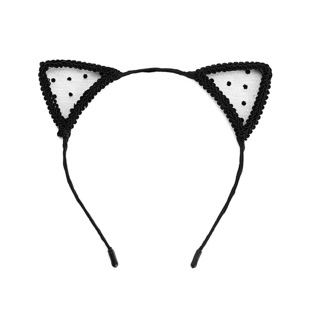 Bow Cat EarsHairband Head Bezel Hair Band Cute Lace Headband Lady