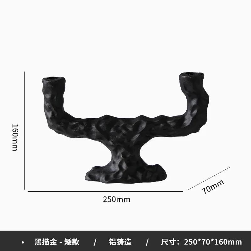 Resin Handicraft Candlestick Vintage Irregular Lines Candelabrum Resin Candle Holder Home Decoration Accessories Wedding