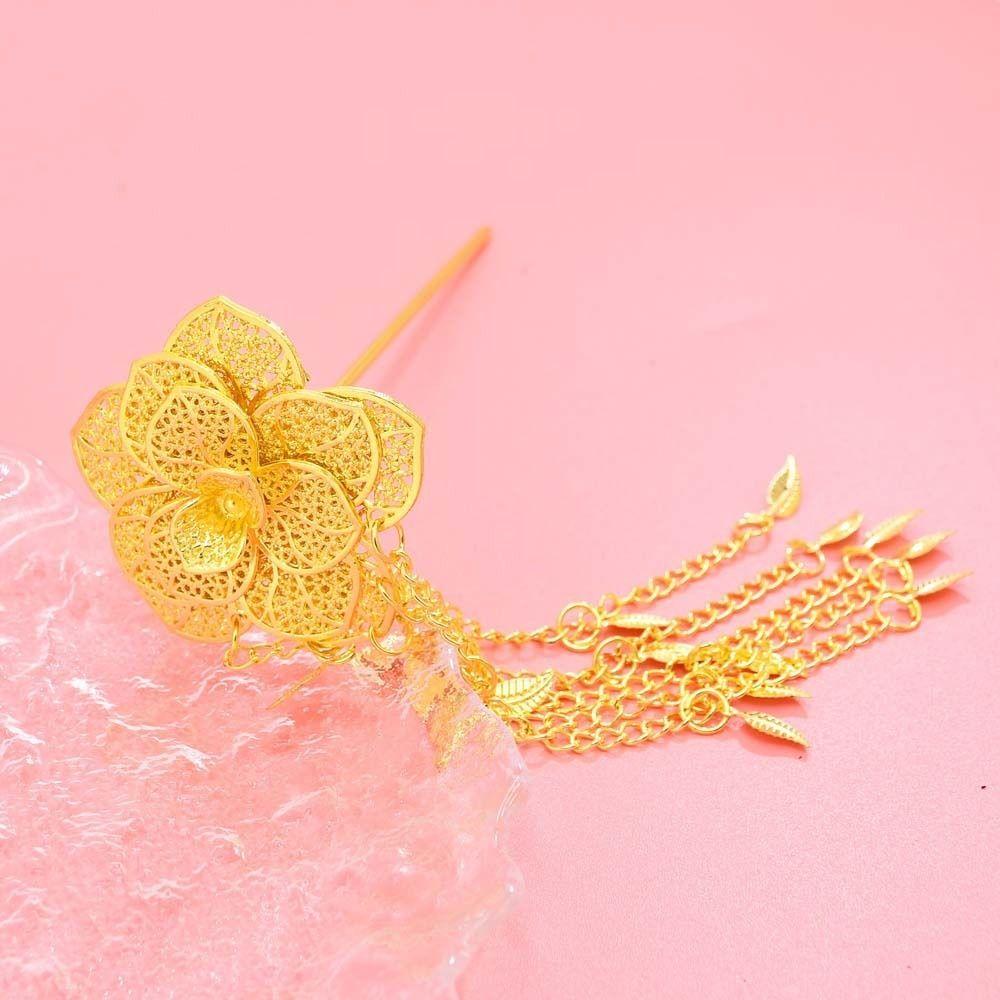 Hanging Tassels Thai Ethnic Hair Fork Lightweight Ethnic Hair Bun Accessory Women Hair Accessories