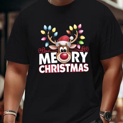 Christmas Snowman Cartoon Men's T-Shirt - Fun Age-Reducing Design