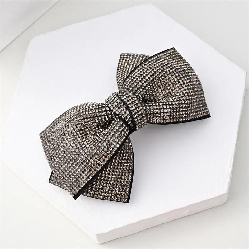 Neue Glitzernde Strass Schleife Haarnadel Haar Accessoires Mode Haarspangen für Damen Mädchen Vintage Spangen Pferdeschwanzhalter Kopfschmuck