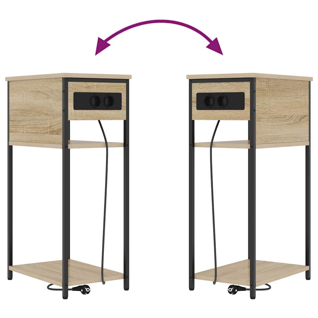 Nightstand Sonoma Oak 41 x 28 x 76 cm Particleboard